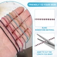 thumbnail image 3 of Uxcell Rhinestone Chain, Crystal Rhinestone Chain Trim Close Chain Roll Sewing Bling Diamond Strips for DIY Projects Light Purple 3mm, 3 of 7