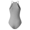 thumbnail image 4 of MixMatchy Women's Solid Basic Casual Halter Neck Sleeveless Bodysuit, 4 of 5