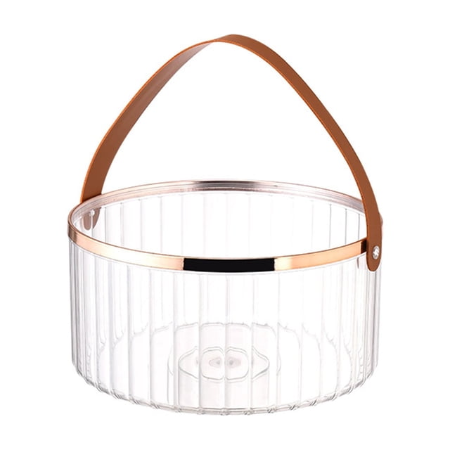 COM1950s Seaux à Glace pour Fêtes, Panier de Rangement Portable Transparent pour Fruits et Collations Secs, Panier à Glace pour Salon, Vin Rouge, Stockage Léger, Seau à Glace Transparent
