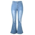 thumbnail image 5 of Vedolay Women Pants Ladies Slim Leisure Denim Pants Denim Pants Jeans Light Blue,L, 5 of 5