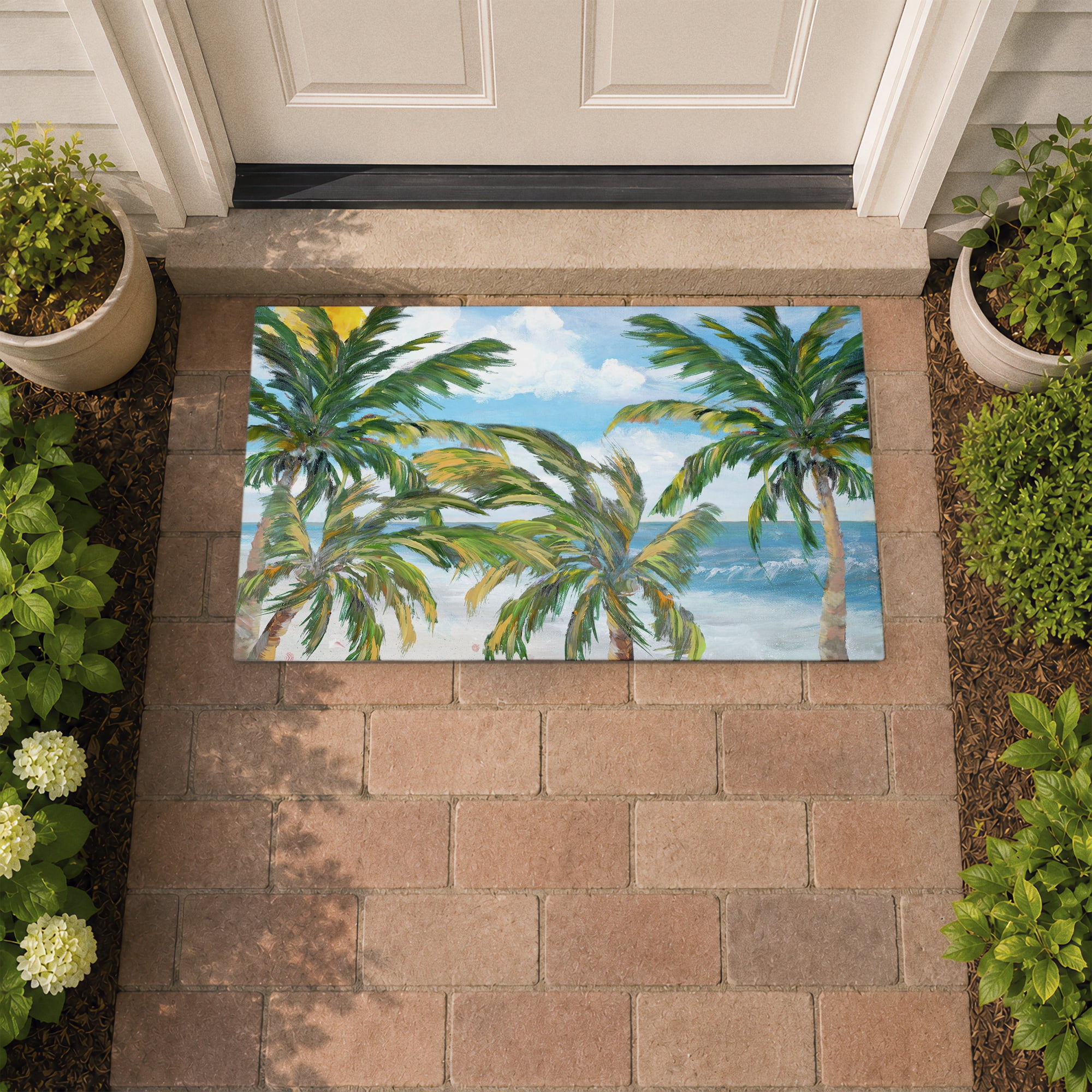 Stupell Industries Tropical Trees Paradise Printed Outdoor Door Floor Mat, design by Julie DeRice