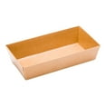 thumbnail image 2 of Matsuri Vision Rectangle Kraft Paper Medium Sushi Container - 5 1/2" x 2 3/4" x 1 1/2" - 100 count box, 2 of 3