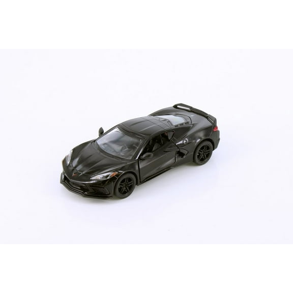 2021 Chevy Corvette, Black - Kinsmart 5432D - 1/36 scale Diecast Model Toy Car