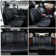 thumbnail image 5 of Tuqiang Car Seat Covers Full Set Leather for toyota for Prius 2009-2018 Breathable Waterproof Car Seat Covers Full 5-Seat Set with Premium Accessories Black and Blue, 5 of 8
