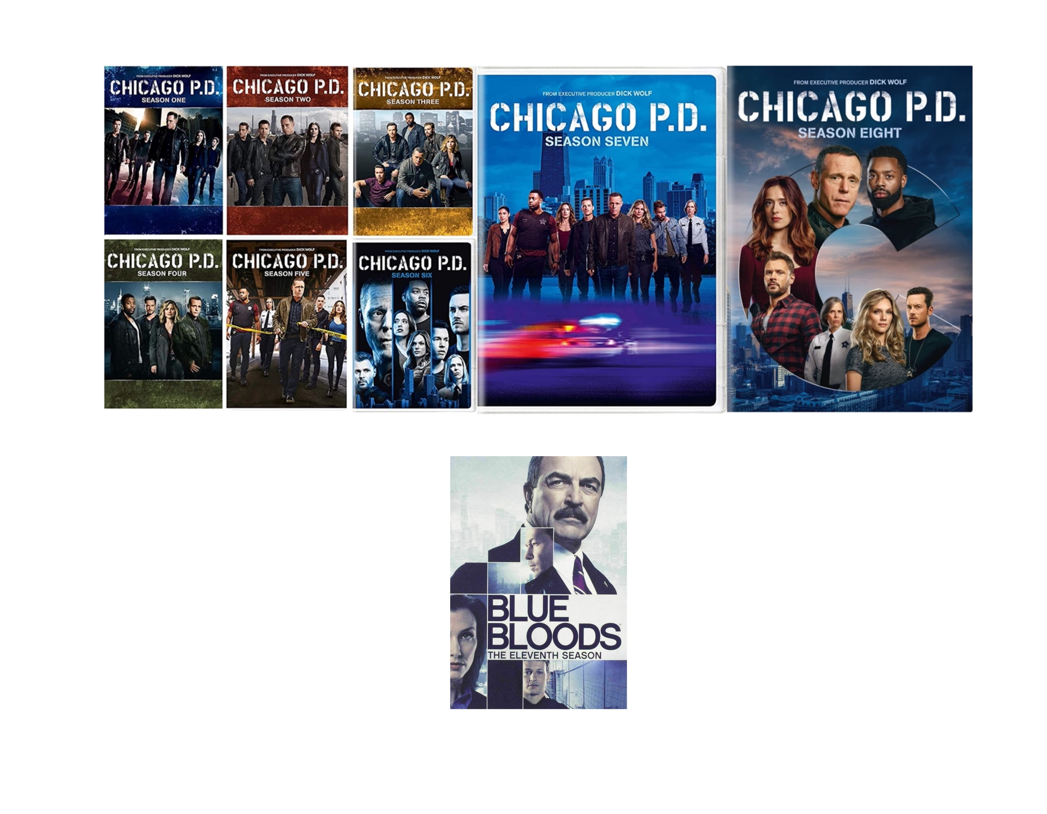 Campo Injusto espada Chicago PD: The Complete Series Seasons 1-8 DVD+ Free Bonus Blue Bloods  season 11 DVD - Walmart.com
