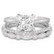 thumbnail image 1 of JeenMata Juego de Anillos de Boda Estilo Princesa de 2 Quilates - Juego de Novia - Juego de Trío de Boda - Anillo de Compromiso - Anillo Art Déco - Anillo de Promesa - Plata Esterlina, 1 of 7