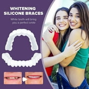 JARENGO Fake Teeth, 4PCS Dentures Teeth for Women and Men Veneers for Temporary Teeth Restoration Nature and Comfortable to Protect Your Teeth