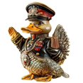 thumbnail image 1 of Estatua militar de pato para decoración de jardín, resina, 1 kg, 1 of 2