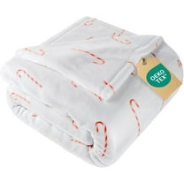 Ultra Soft Fleece Blanket Throw Size - Christmas Flannel Fleece Throw Blanket - Lightweight Throw for Couch, Bed, Chair - Warm & Breathable - Cozy Microplush Bedding - Candy Cane
