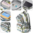 thumbnail image 4 of Dinosaur and Rainbow Pattern Cute School Backpack Bag with Padded Back and Adjustable Shoulder Straps 16.9 X 12.6 X 5.9 Inches, 4 of 5