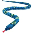 thumbnail image 1 of Peluche Serpent Géant Réaliste Jouet Yeux Rouges Cadeaux pour Garçons et Filles 110 Pouces Bleu, 1 of 6