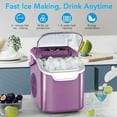 thumbnail image 2 of KNDKO Efficient Portable Countertop Ice Maker: Quick 8-Cube In 6 Mins, Up To 26Lb/Day, 2 Ice Sizes, Perfect For Home/Party/Travel Purple, 2 of 7