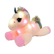 Luminous Unicorn Toy Cartoon Unicorn Plush Toy LED Unicorn Ornament