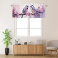 thumbnail image 2 of Hummingbird Flower Curtains Valances for Home Decor Purple Floral Rustic Nature Plant Window Treatment Valance Curtains for Bathroom 54 by 18 in, 1 Panel, 2 of 6