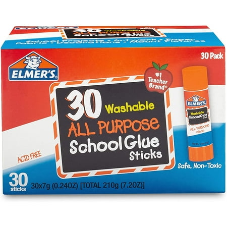 Elmer's All Purpose School Glue Sticks, Washable, 7 Gram, 30...