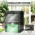 thumbnail image 6 of Outsunny Garden Compost Bin 80 Gallon Outdoor Large Capacity Composter Fast Create Fertile Soil Aerating Box, Easy Assembly, Green, 6 of 9