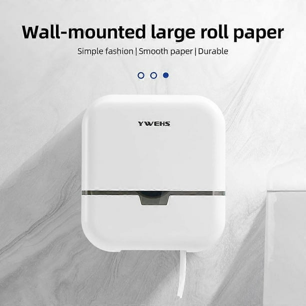 Toilet Paper Holder Wall Mounted Self Adhesive Toilet Tissue Box No Drilling Waterproof/Dustproof Paper Roll Dispenser for Bathroom Toilet