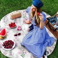 thumbnail image 4 of Flower Boho Vintage Carpet Round Tablecloth Wedding Hotel Table Cover Holiday Dining Table Waterproof Tablecloth, 4 of 6