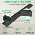thumbnail image 2 of NestE Silicone Magnetic Stove Top Shelf 30 Inch, Kitchen Over Stove Oven Shelf, Magnetic Spice Rack Organizer, Non-Slip Above Stovetop Tray for Back of Stove -Black, 2 of 7