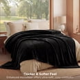 thumbnail image 5 of U by Bedsure GentleSoft Fleece Blankets Queen Size Black - Bed Blanket Soft Lightweight Plush Fuzzy Cozy Luxury Microfiber, 90x90 inches, 5 of 10