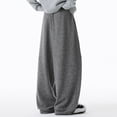 thumbnail image 4 of Men's Casual Relaxed Fit Textured Trousers Comfortable Everyday Wear Versatile Fashion Soft Fabric Loose Fit Mid Rise Pants for Autumn Winter Stretch Dress Pants Men's Navy Athletic, 4 of 7