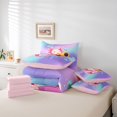 thumbnail image 6 of Manfei Magical Axolotl 7-Piece Twin Bedding,Ocean Amphibian Print Bedding Comforter Set,Pink Reversible, 6 of 7
