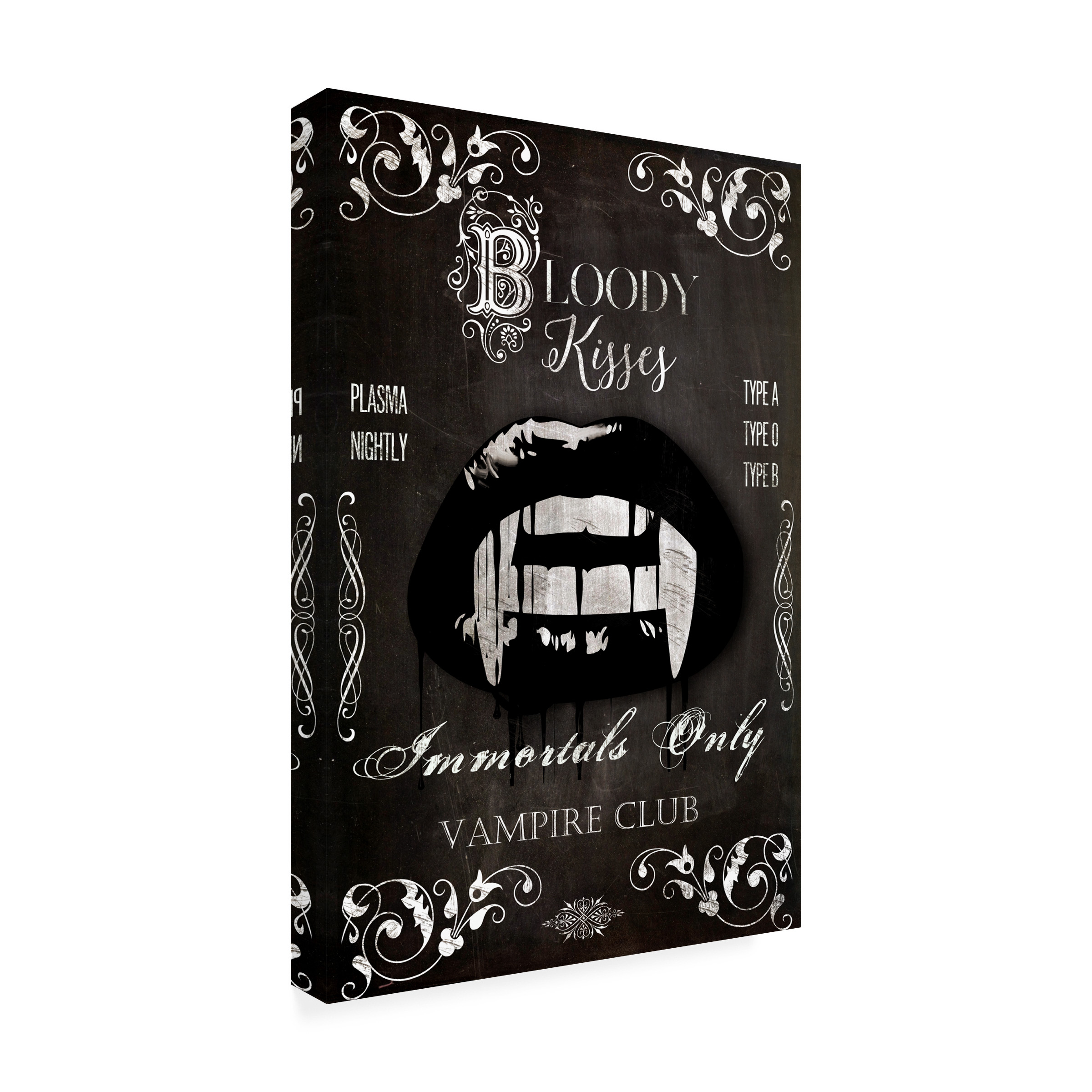 Canvas Wall Art - Sasha 'Vampire' Wall Art for Living Room, Bedroom, or Office Décor by Trademark Fine Art - 22 x 32 Inches
