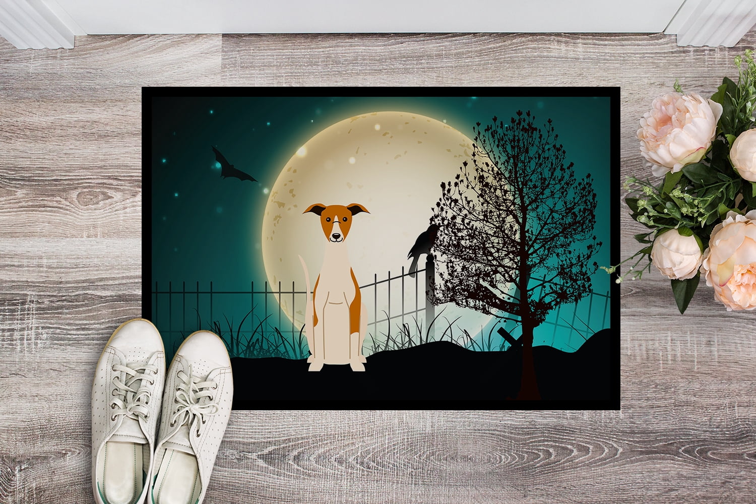 Carolines Treasures BB2289JMAT Halloween Scary Whippet Indoor or Outdoor Mat, 24 x 0.25 x 36 in.