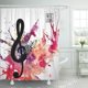thumbnail image 1 of ABPHQTO Música de coro con notas y clave de sol Flying Graphic Opera Cortinas de ducha de baño de pájaro popular 152x180 cm ABPHQTO PKNMT60x72Shower-4436, 1 of 2