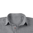 thumbnail image 4 of Men's Pinstripe Button down Shirt with Pocket - Long Sleeve Lapel Collar Top, Retro Button for Smart Casual Work and Weekend Outings, 4 of 6