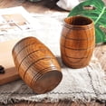 thumbnail image 2 of 1 taza de madera para beber, taza de cerveza con forma de barril, taza de té, taza de café, taza de sake japonés JM, 2 of 5