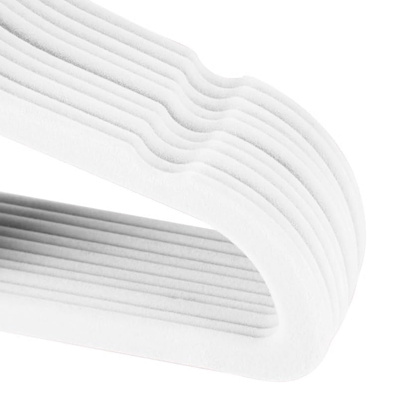 50 Pack Velvet Baby Hangers Non-Slip Clothes Organizers with Swivel Hooks Space Saving Ultra Thin Durable Infant Toddler Closet Accessories