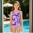 thumbnail image 5 of YunPes Print Swimsuits for Girls Sleeveless Bodysuit Quick Dry Lightweight Swimwear Summer Beach Pool Bathing Suits for Kids 5-16 Years, 5 of 7