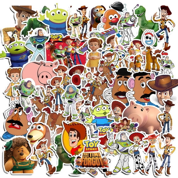 50 PCS For Toy Cartoon Theme Story Water Bottle Stickers for Teens,Holiday Party Waterproof Vinyl Stickers for Suitcases,Skateboard,Laptop Stickers for Girls Boys Gift