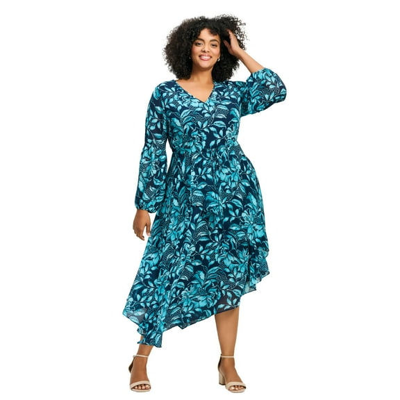 Avenue Women's Plus Size Endless Love Chiffon Dress