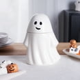 thumbnail image 3 of Way to Celebrate Halloween Ceramic Ghost Treat Jar, Food Storage, 3 of 5