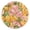 Gold, variant on Melons Watercolor Round Wall Clock Silent Analog Battery Operated Gold Pointer Home Decor 9.84" Diameter