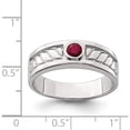 thumbnail image 4 of Sterling Silver Men's Ruby Ring (Size 9) Made In Thailand qr6844-9, 4 of 5