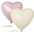 thumbnail image 2 of 12 PCS 18inch Heart Foil Balloons Pink Heart Balloon White Heart Balloon for Birthday Party Valentines Day Wedding Anniversary Decorations, 2 of 5
