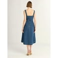 thumbnail image 3 of FA SL SQ NECK PANELED MIDI DRESS, 3 of 3