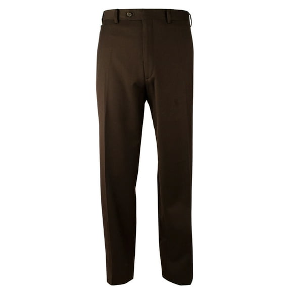 Ralph  Ralph Lauren Men's Flat Front Polyester Viscose Dress Pants DBrwn 40W X 30LL