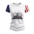 thumbnail image 5 of Domzest 9/11 25th Anniversary Shirt for Women Never Forget Patriotic T-Shirt Short Sleeve Crew Neck USA Flag Graphic Tee White M, 5 of 6