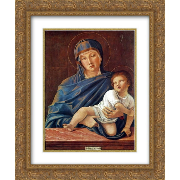 Giovanni Bellini 2x Matted 20x24 Gold Ornate Framed Art Print 'Madonna and Child'