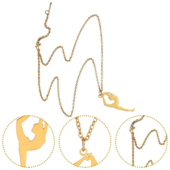 WHAMVOX Gymnastics Accessories Elegant Round Charm Necklace 1Pcs for Vacation Wear