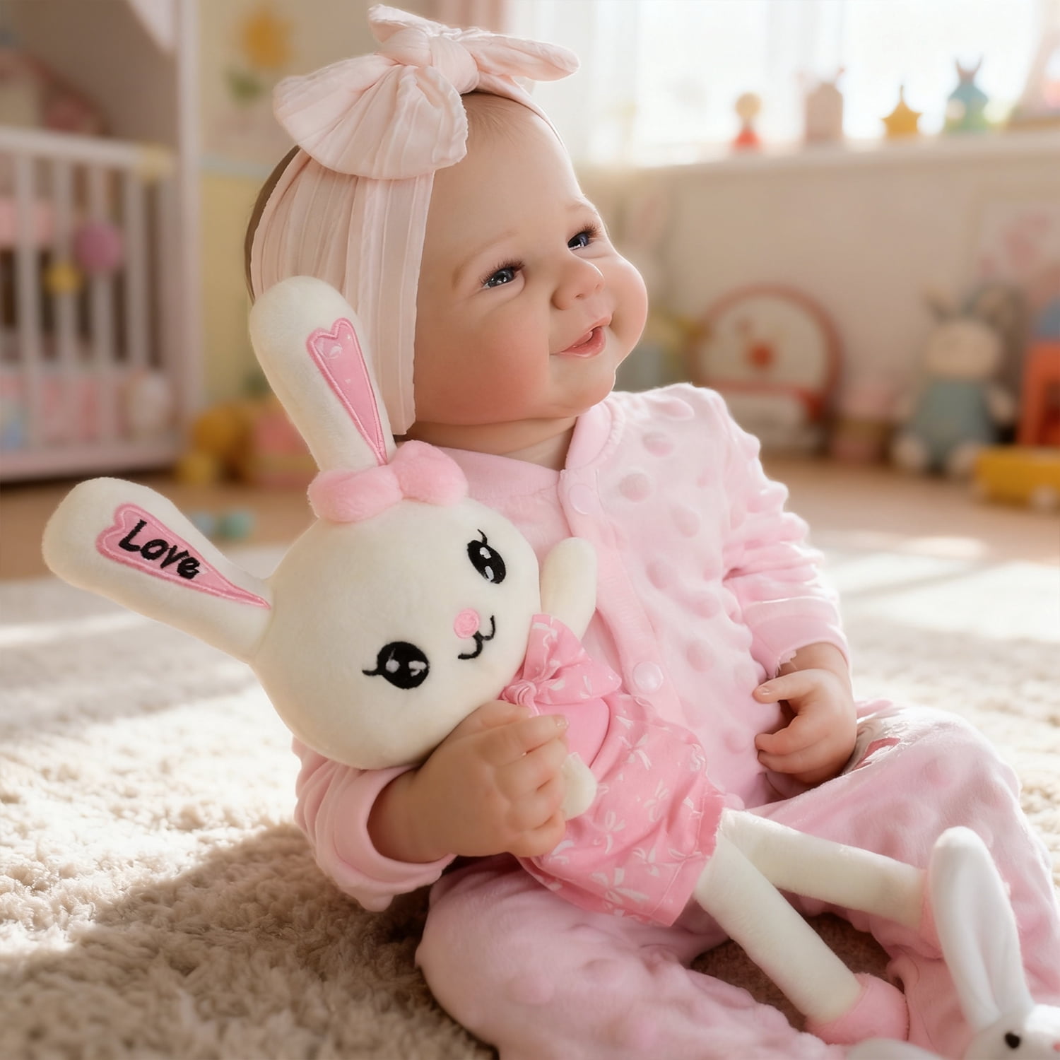 iCradle 18 Inch 45cm Lifelike Reborn Baby Dolls Girl Soft Full Body Vinyl Realistic Newborn Babies Girl That Look Real Babies Reborn Doll Hand Painted Hair Handmade Birthday Gift for Kids Age 3+