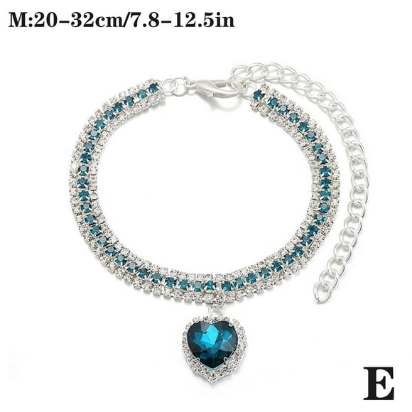 Dog Cat Rhinestone Diamante Collar Necklace Puppy Crystal Bling Pet Accessory V1H5