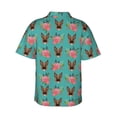 thumbnail image 4 of German Shepherd Florals Men'S 3d Print Casual Button Down Shirts, Novelty Hawaiian Short Sleeves M, 4 of 7