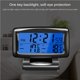 thumbnail image 2 of Sidaley Termómetro de coche LED Relojes de tiempo interior Pantalla de temperatura del automóvil Reloj digital con función de luz negra Automoción decorativa y accesorios, 2 of 5