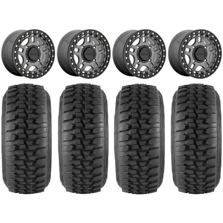 KMC Recon Beadlock 15 Wheels Gunmetal 32 DS Soft Tires Kawasaki Mule Pro FXT KMC Recon Beadlock 15 Wheels Gunmetal 32 DS Soft Tires Kawasaki Mule Pro FXT