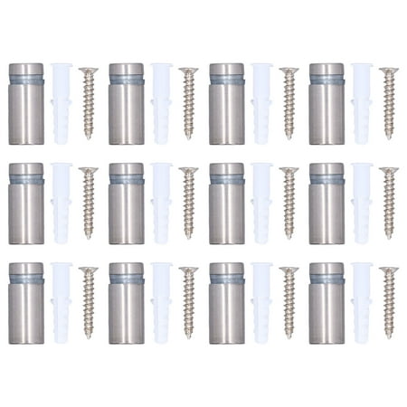 

Standoff Nails1/2inx1in Standoff Screws 12Pcs With Wall Plugs For HangingAcrylicPicture Frame